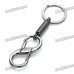 Stylish Zinc Alloy S Carabiner Keychain - Grey