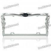 Fashion License Plate Frame - Silver