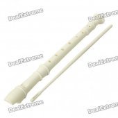 ABS Recorder Instrument Toy w/ Cleaning Stick - White