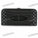 Double-Deck Auto Car Sunshade Board with CD Storage Slots/Tissue Bag - Black + White (Holds-12CD)