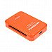 USB 2.0 All-in-One Orange Color Card Reader(Square Shape)