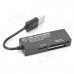 USB 2.0 Multi-in-One SD/M2/TF/MD/MS/MMC Card Reader - Black (Max. 16GB) USB 2.0 Multi-in-One SD/M2/TF/MD/MS/MMC Card Reader - Black (Max. 16GB)