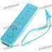Remote with MotionPlus & Silicone Sleeve + Nunchuck Controller Set for Wii - Blue (2 x AA)