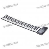 61-Key Digital Roll-up Soft Silicone Piano with MIDI