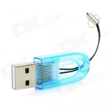 MicroSD TransFlash USB Card Reader with Cover (Blue) MicroSD TransFlash USB Card Reader with Cover (Blue)
