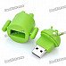 Cute Google Android Robot Style USB Flash/Jump Drive - Green (2GB)