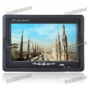 Portable 7" TFT LCD Monitor with AV In & Remote Controller (PAL/NTSC/480 x 234)