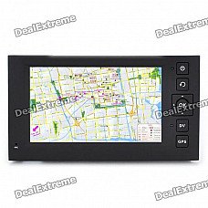 2-in-1 4.3" Touch Screen Win CE GPS Navigator + 3MP CMOS Digital Car DVR Camcorder w/ TF - Black