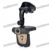 1.3MP Wide Angle Car DVR Camcorder w/ 8X Digital Zoom/8-LED Night Vision/AV-Out/SD (2.5" LCD)
