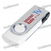 Compact USB Worldwide Internet TV/Radio/Games/MTV/Movie Player Dongle - White