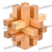 Wooden 14-Piece Lock Puzzle Brain Teaser IQ Toy