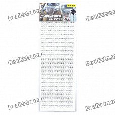 Charming DIY Crystal + Pearl Sticker for Car/Cell Phone/Camera - Silver + White (792 Piece/Sheet)