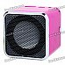 1.4" LCD Mini USB Rechargeable MP3 Player Speaker w/ Alarm Clock/TF/USB/Line In/3.5mm - Deep Pink 1.4" LCD Mini USB Rechargeable MP3 Player Speaker w/ Alarm Clock/TF/USB/Line In/3.5mm - Deep Pink