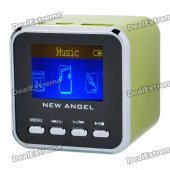 1.4" LCD Mini USB Rechargeable MP3 Player Speaker w/ Alarm Clock/TF/USB/Line In/3.5mm Jack - Green