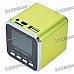 1.4" LCD Mini USB Rechargeable MP3 Player Speaker w/ Alarm Clock/TF/USB/Line In/3.5mm Jack - Green 1.4" LCD Mini USB Rechargeable MP3 Player Speaker w/ Alarm Clock/TF/USB/Line In/3.5mm Jack - Green