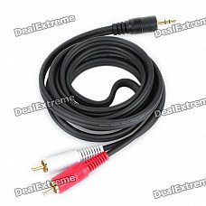 3.5mm Male to 2 RCA Male Audio Cable (180CM-Length) 3.5mm Male to 2 RCA Male Audio Cable (180CM-Length)