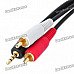 3.5mm Male to 2 RCA Male Audio Cable (180CM-Length) 3.5mm Male to 2 RCA Male Audio Cable (180CM-Length)