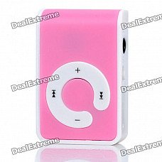 USB Rechargeable Screen-Free MP3 Player with TF Slot/3.5mm Audio Jack/Clip - Pink USB Rechargeable Screen-Free MP3 Player with TF Slot/3.5mm Audio Jack/Clip - Pink