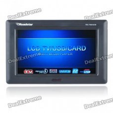 Portable 7" True Color LCD Television with SD Slot (PAL/NTSC/SECAM)