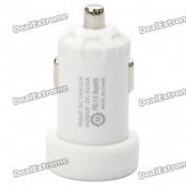 Universal 2000mA USB Car Charger Adapter for Digital Devices - White (12~24V)