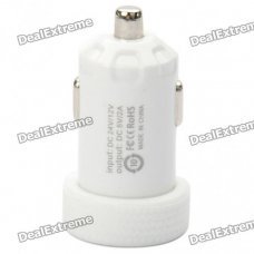 Universal 2000mA USB Car Charger Adapter for Digital Devices - White (12~24V) Universal 2000mA USB Car Charger Adapter for Digital Devices - White (12~24V)