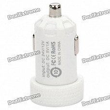 Universal 1000mA USB Car Charger Adapter for Digital Devices - White (12~24V) Universal 1000mA USB Car Charger Adapter for Digital Devices - White (12~24V)
