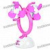 Unique USB/3 x AA Powered Adjustable Dual-Fan Desktop Cooling Fan - White + Deep Pink