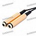 3.5mm Male to Dual Female Mono Audio Split Y-Cable (24.5CM-Length)