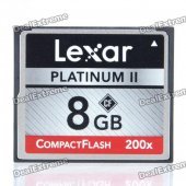 Genuine Lexar Professional Platinum II 200X Compact Flash CF Memory Card (8 GB)