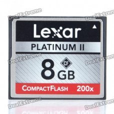 Genuine Lexar Professional Platinum II 200X Compact Flash CF Memory Card (8 GB)