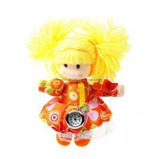 Cute Blast Hair Doll with Clock (Orange)