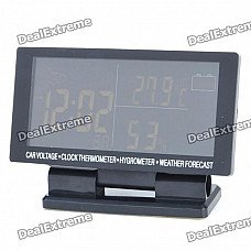 4.6" LCD Car Cigarette Lighter Powered Digital Clock + Voltage + Thermometer + Hygrometer 4.6" LCD Car Cigarette Lighter Powered Digital Clock + Voltage + Thermometer + Hygrometer