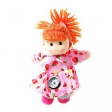 Cute Blast Hair Doll with Clock (Pink)