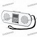 1.0" LED USB Rechargeable MP3 Player Speakers w/ FM/AUX/USB/SD Slot - White 1.0" LED USB Rechargeable MP3 Player Speakers w/ FM/AUX/USB/SD Slot - White
