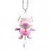 Pull String Piggy Shaking Doll Keychain (Pink)