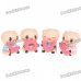 Cute Love Style Pig Figure Toy Set Desk Doll (4-Piece Pack)