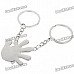 Zinc Alloy Lovers Keychains (Arrow Across the Heart & Palm / 2-Piece Set)