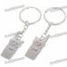 Zinc Alloy Lovers Keychains (Love 520 & You 1314 / 2-Piece Set)