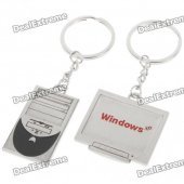 Zinc Alloy Lovers Keychains (Host Computer & Display Screen / 2-Piece Set)