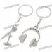 Zinc Alloy Lovers Keychains (Microphone & Headset / 2-Piece Set)