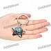Alloy Star Shaped Compass Keychain