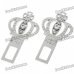 Stylish Crown Universal Stainless Steel Seat Belt Buckle Latches (Pair)