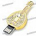 Crystal Gittern Style USB 2.0 Flash/Jump Drive - Golden (16 GB)