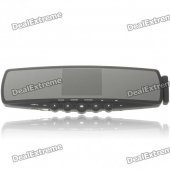 Bluetooth Handsfree Rearview Mirror Car Kit with Caller ID Display + Rearview Camera (DC 12~24V)