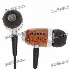 KANEN In-Ear Earphone w/ Microphone + Volume Control + Clip - Black (3.5mm Jack / 120cm-Cable) KANEN In-Ear Earphone w/ Microphone + Volume Control + Clip - Black (3.5mm Jack / 120cm-Cable)