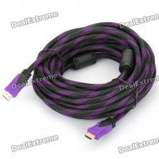 Gold Plated 1080P HDMI V1.3 Male to Male Shielded Connection Cable - Purple (10M-Length) Gold Plated 1080P HDMI V1.3 Male to Male Shielded Connection Cable - Purple (10M-Length)