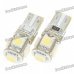BMW T10 1W 5x5050 SMD LED 6500K 60-Lumen White Light Bulbs for Car (Pair/DC 12V)