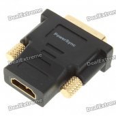 Gold Plated DVI 24+1 Male to HDMI Female Adapter