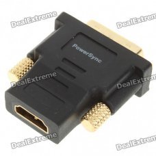 Gold Plated DVI 24+1 Male to HDMI Female Adapter