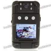3MP Wide Angle Digital Car Mini DVR Camcorder w/ 4-IR Night Vision/TF/AV-Out (2.0" LTPS)